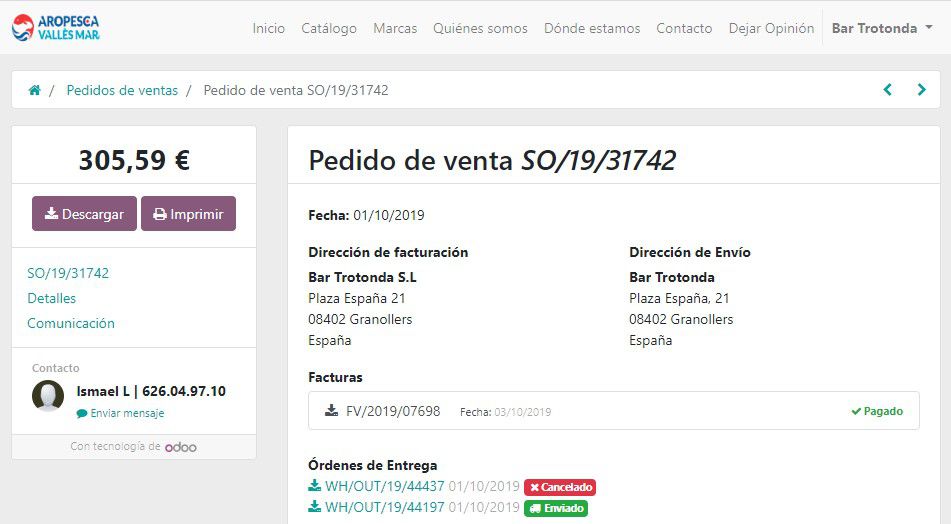 Odoo • Una imagen con una leyenda