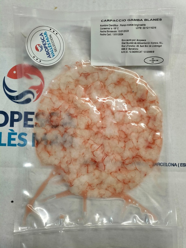 Gamba Blanes Carpaccio 50g 18cm